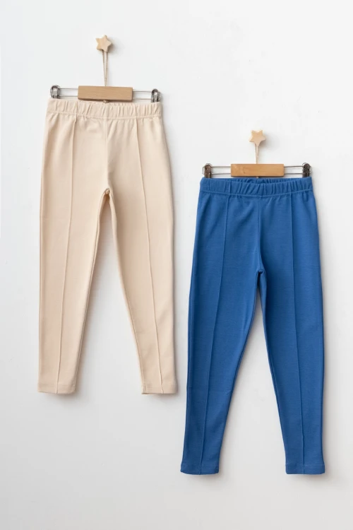 Nervurlu Ribana 2li Tayt 54880