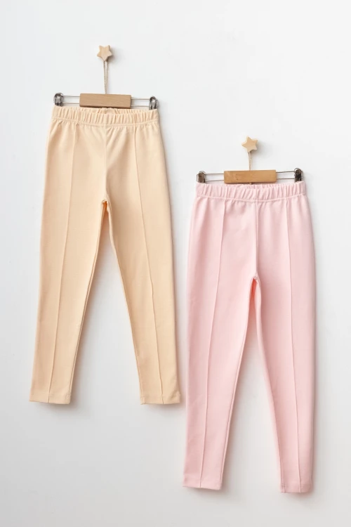 Nervurlu Ribana 2li Tayt 54880