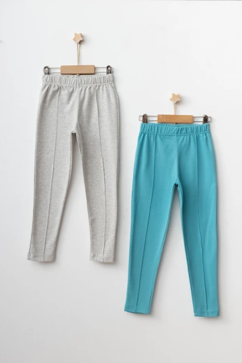 Nervurlu Ribana 2li Tayt 54880