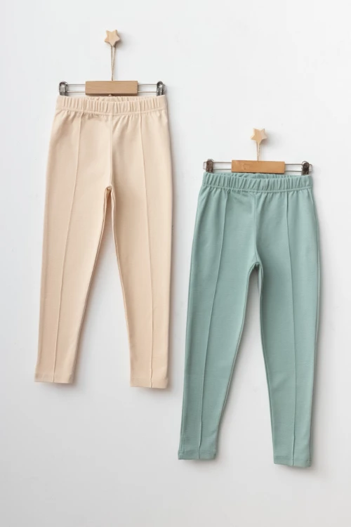 Nervurlu Ribana 2li Tayt 54880