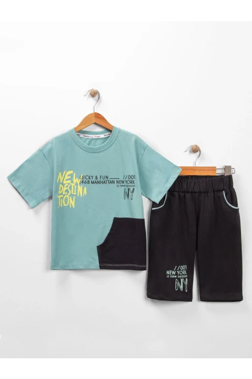 New Destina Baskılı Erkek Takım 15352