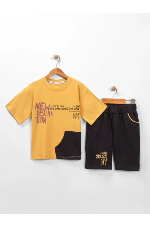 New Destina Baskılı Erkek Takım 15352