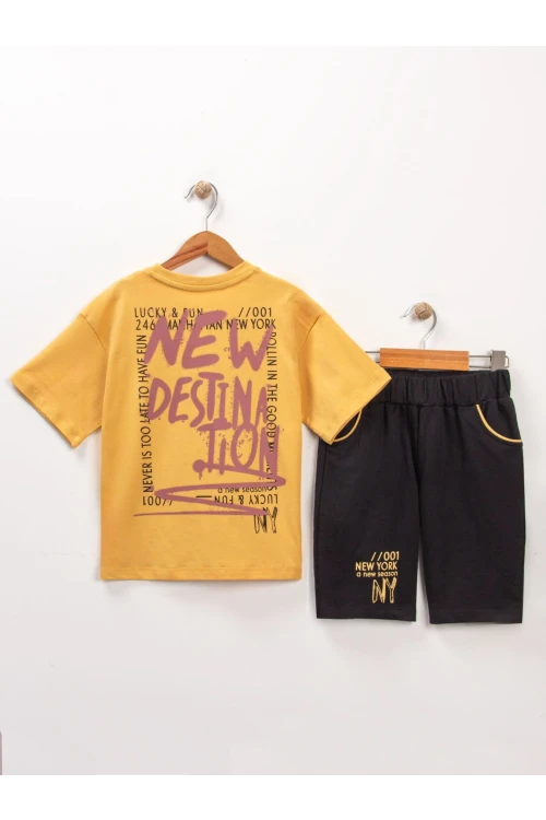 New Destina Baskılı Erkek Takım 15352