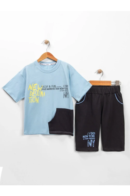 New Destina Baskılı Erkek Takım 15352