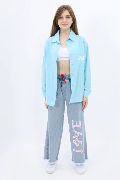 No Back Baskılı Gömlek 222