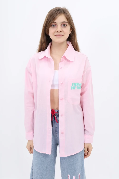 No Back Baskılı Gömlek 222