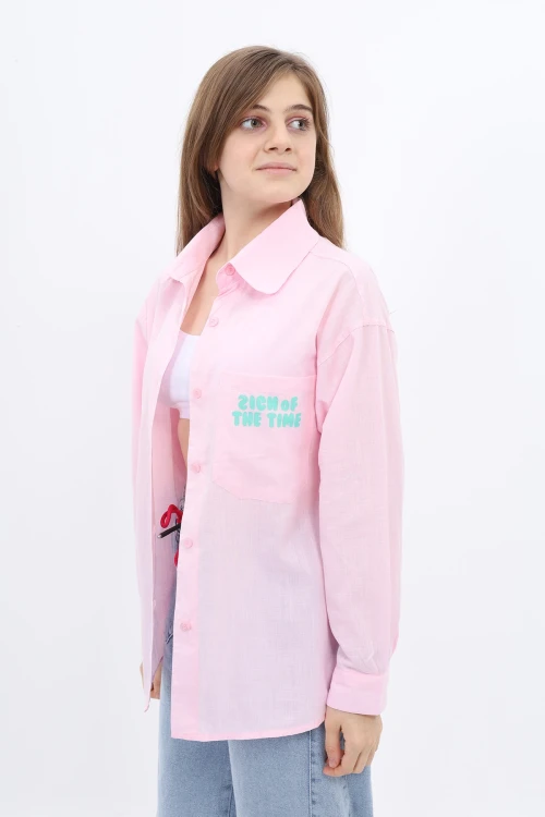 No Back Baskılı Gömlek 222