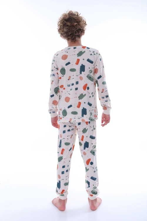 Nokta Desenli Erkek Çocuk Pijama Takımı 36206