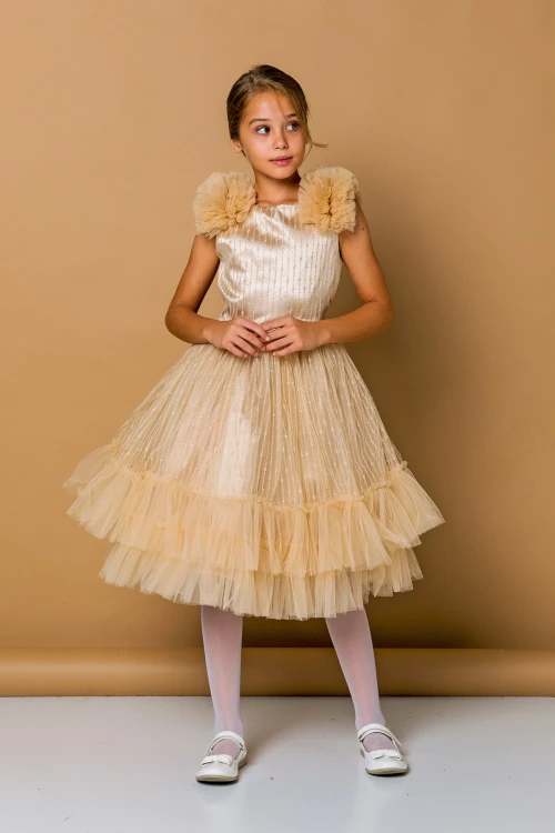 Omuzu Fırfırlı Abiye 2239