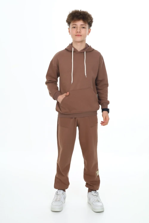 Önü Cepli Kapşonlu Erkek Takım 7136