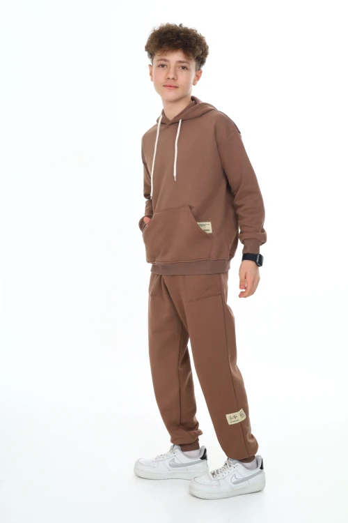 Önü Cepli Kapşonlu Erkek Takım 7136