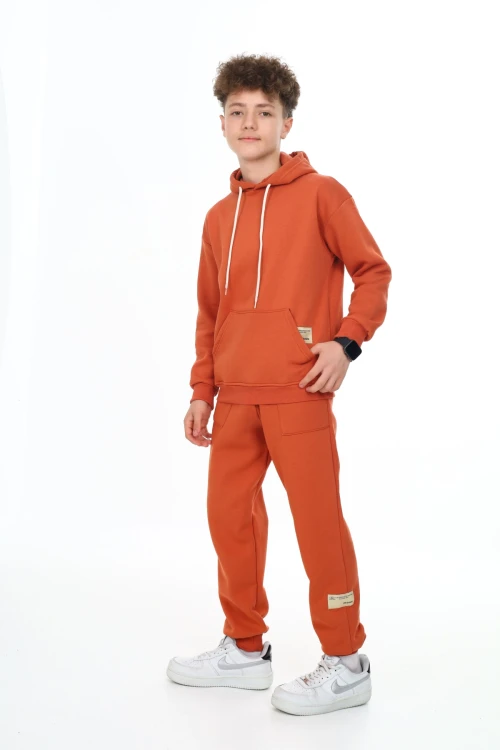 Önü Cepli Kapşonlu Erkek Takım 7136