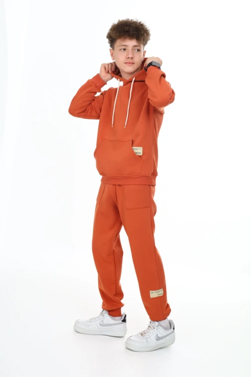 Önü Cepli Kapşonlu Erkek Takım 7136