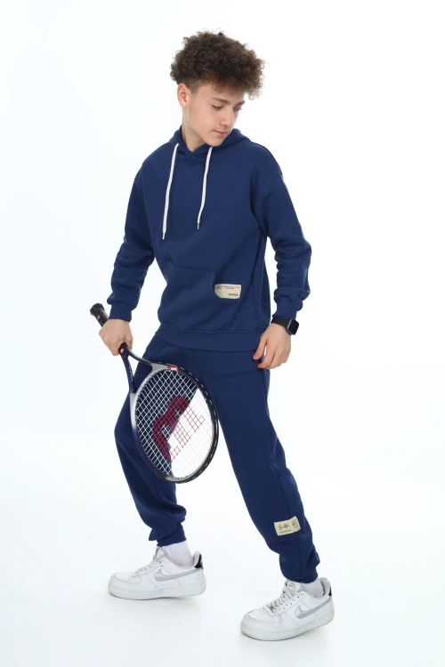 Önü Cepli Kapşonlu Erkek Takım 7136