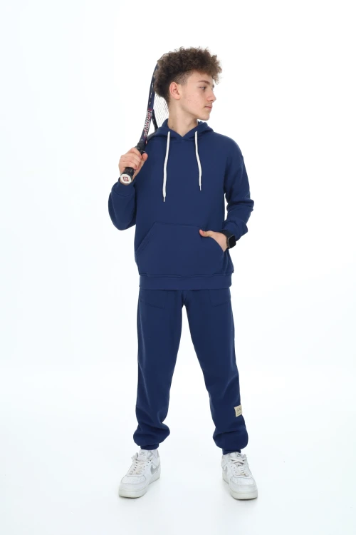 Önü Cepli Kapşonlu Erkek Takım 7136