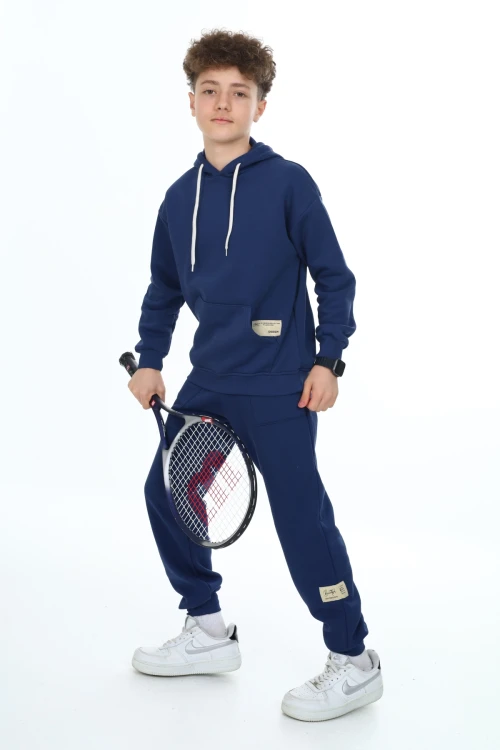 Önü Cepli Kapşonlu Erkek Takım 7136