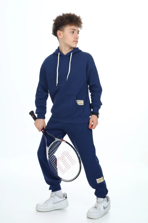 Önü Cepli Kapşonlu Erkek Takım 7136