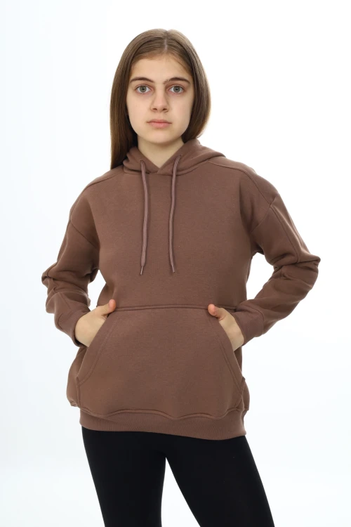 Önü Cepli Kapşonlu Kız Takım 7141