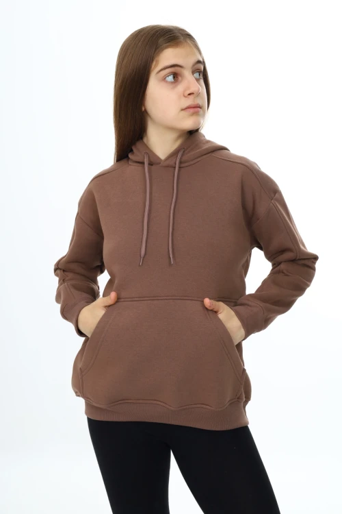 Önü Cepli Kapşonlu Kız Takım 7141