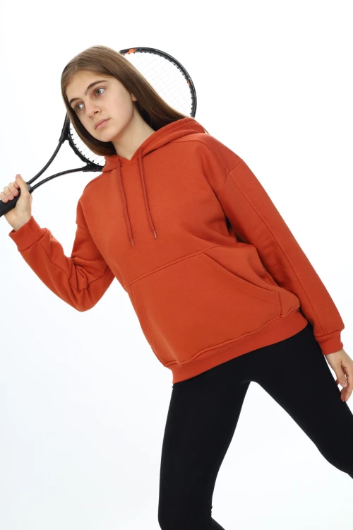 Önü Cepli Kapşonlu Kız Takım 7141