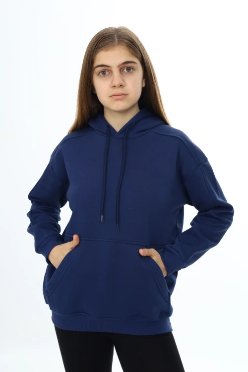 Önü Cepli Kapşonlu Kız Takım 7141