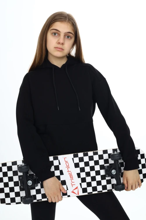 Önü Cepli Kapşonlu Kız Takım 7141