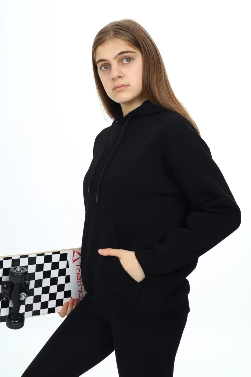 Önü Cepli Kapşonlu Kız Takım 7141