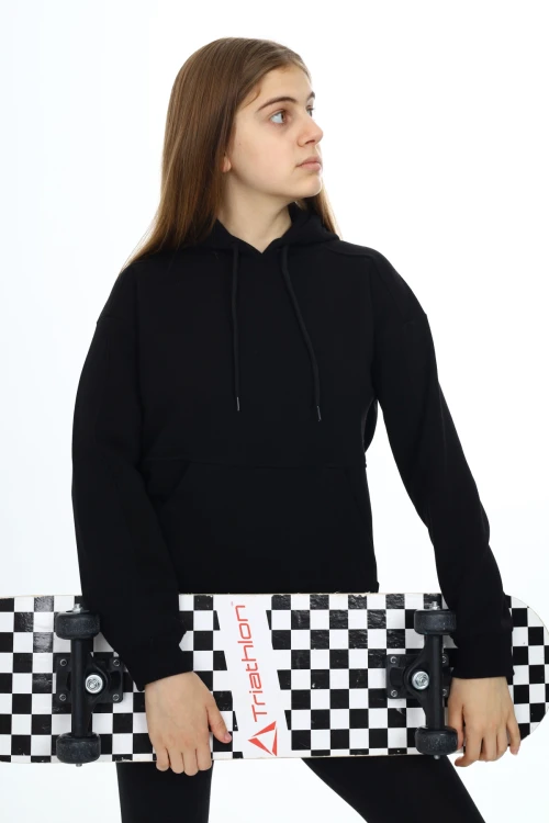 Önü Cepli Kapşonlu Kız Takım 7141