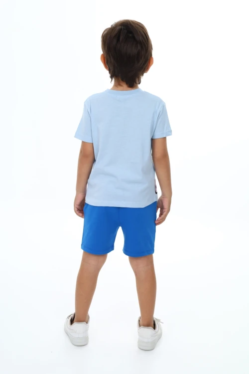 Palmiyeli Dino Baskılı Şortlu Takım 73305