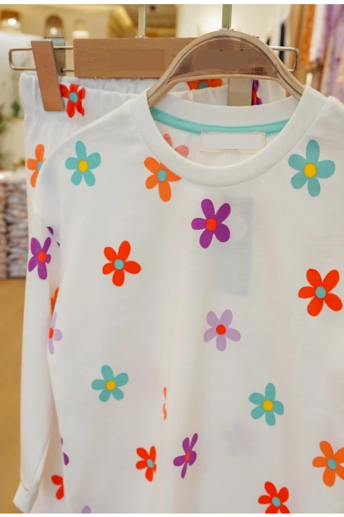 Papatya Desenli Pijama Takım 31205