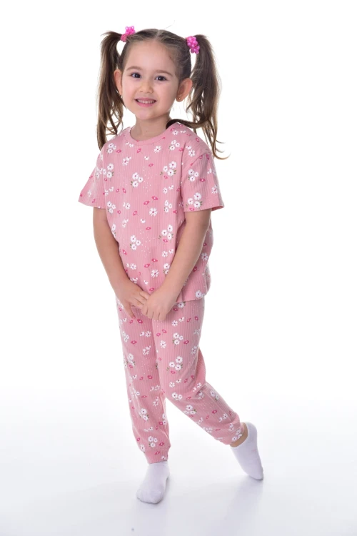 Papatya Desenli Pijama Takımı 21228
