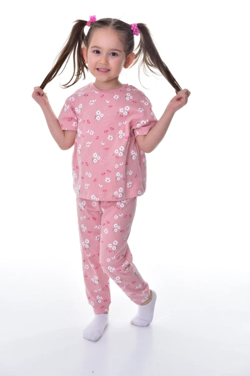 Papatya Desenli Pijama Takımı 21228