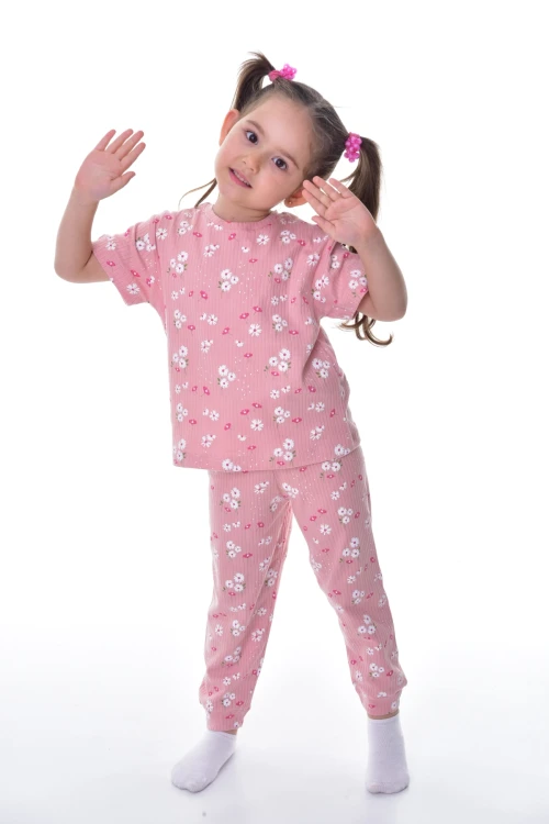 Papatya Desenli Pijama Takımı 21228