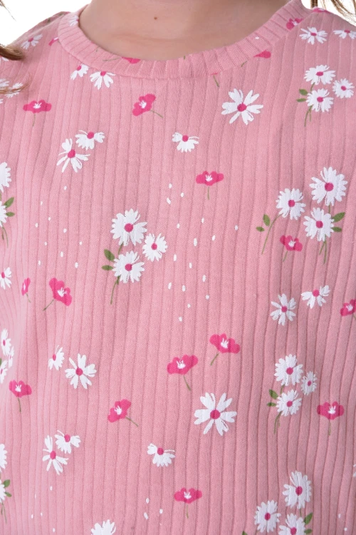 Papatya Desenli Pijama Takımı 21228