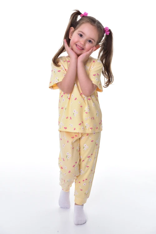 Papatya Desenli Pijama Takımı 21228