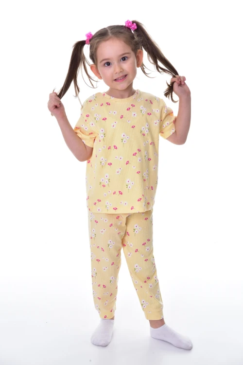 Papatya Desenli Pijama Takımı 21228