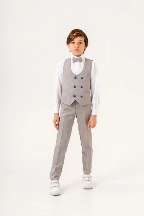 Papyonlu Yelekli Takım Elbise 3105