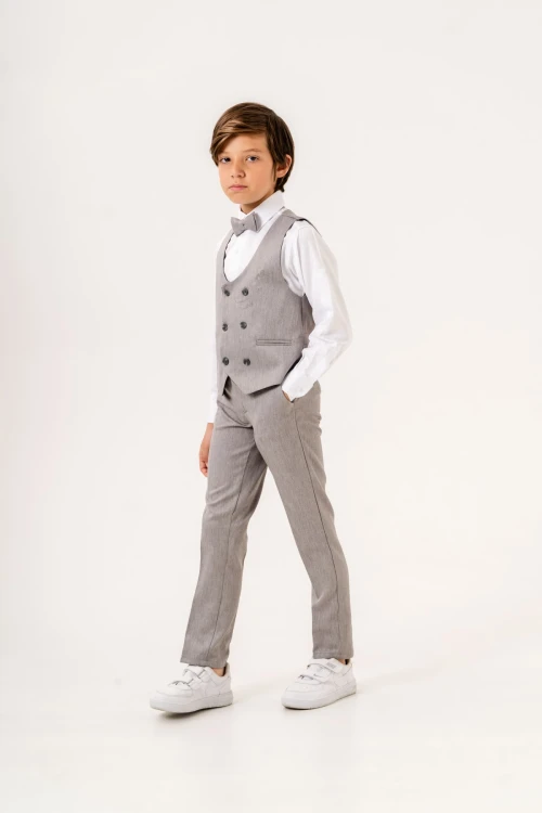 Papyonlu Yelekli Takım Elbise 3105