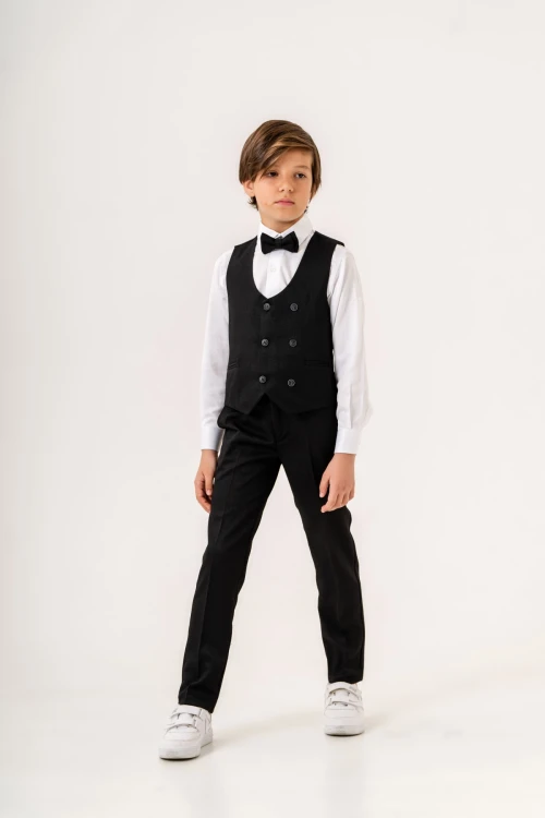 Papyonlu Yelekli Takım Elbise 3105