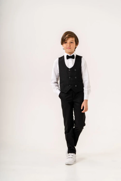 Papyonlu Yelekli Takım Elbise 3105