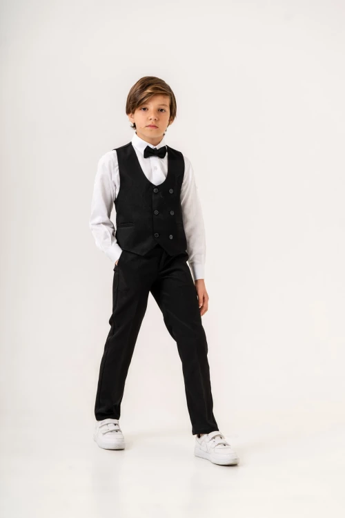 Papyonlu Yelekli Takım Elbise 3105