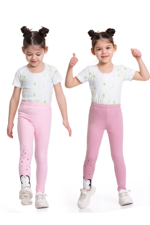 Penguen Baskılı 2li Tayt 54874