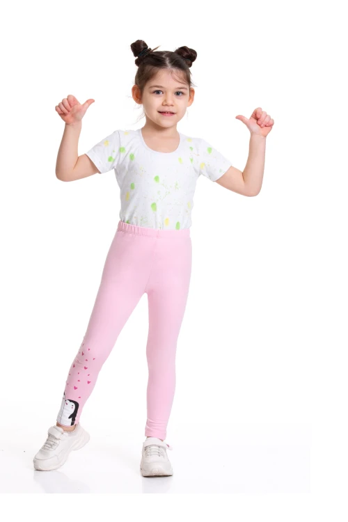 Penguen Baskılı 2li Tayt 54874