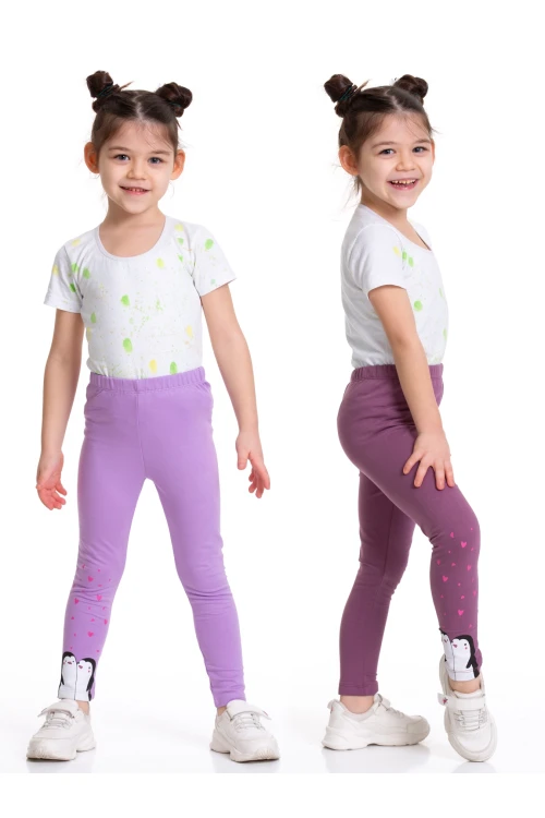 Penguen Baskılı 2li Tayt 54874