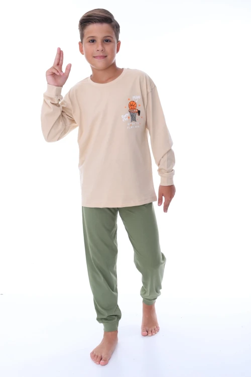 Play Baskılı Erkek Çocuk Pijama Takımı 36202