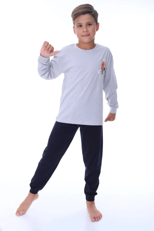 Play Baskılı Erkek Çocuk Pijama Takımı 36202