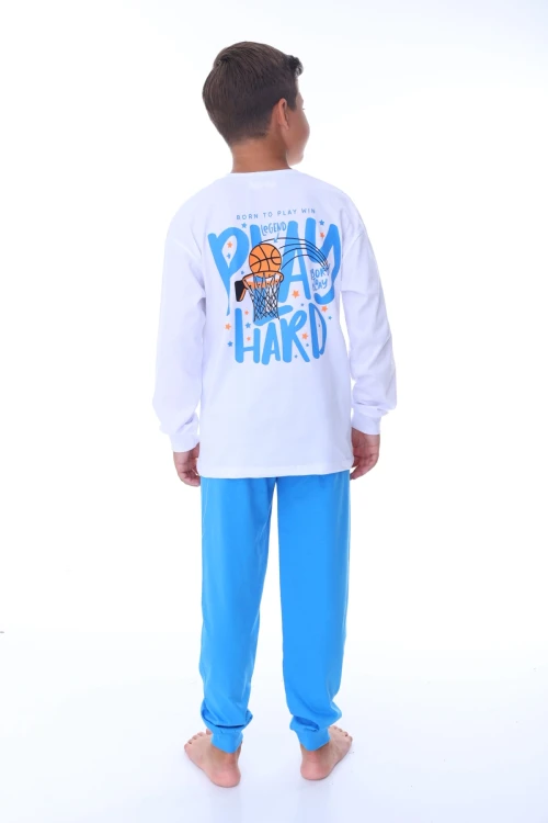 Play Baskılı Erkek Çocuk Pijama Takımı 36202