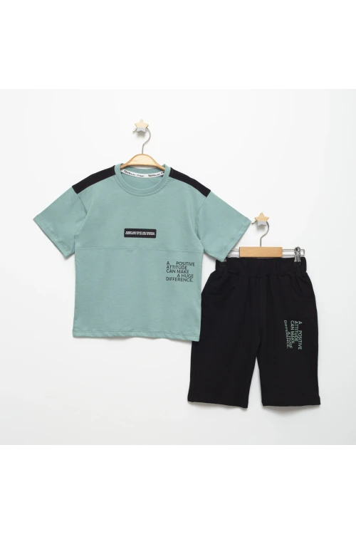 Positive Baskılı Şortlu Takım 15359