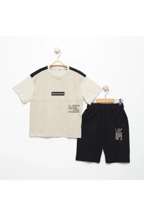 Positive Baskılı Şortlu Takım 15359