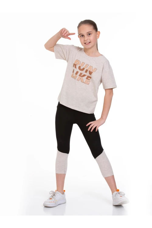 Run Baskılı Taytlı Takım 73251
